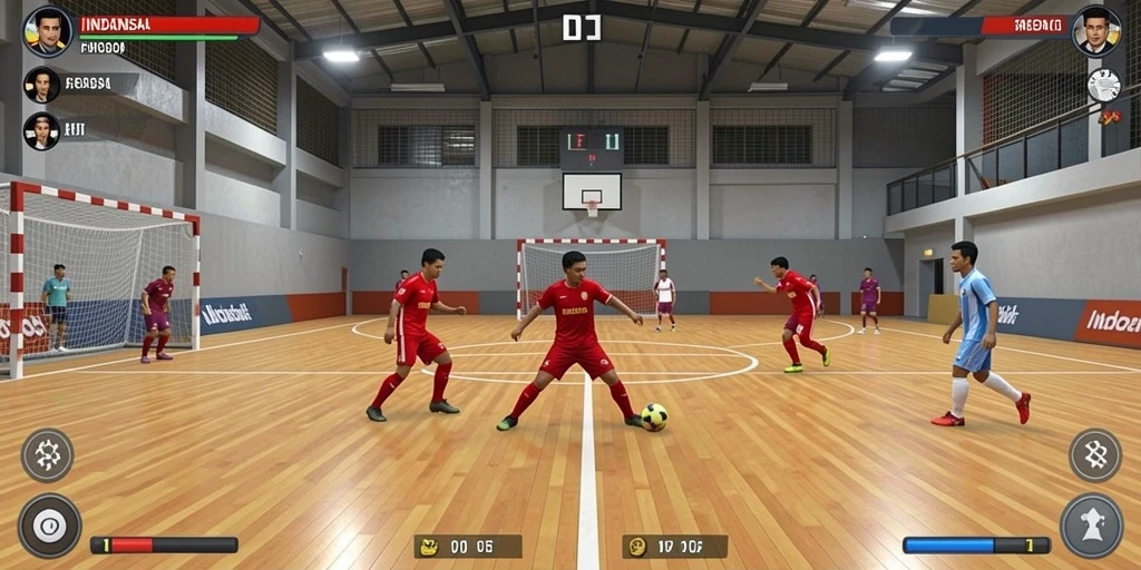 Tangkapan layar menunjukkan pemain bersaing di arena tempur.